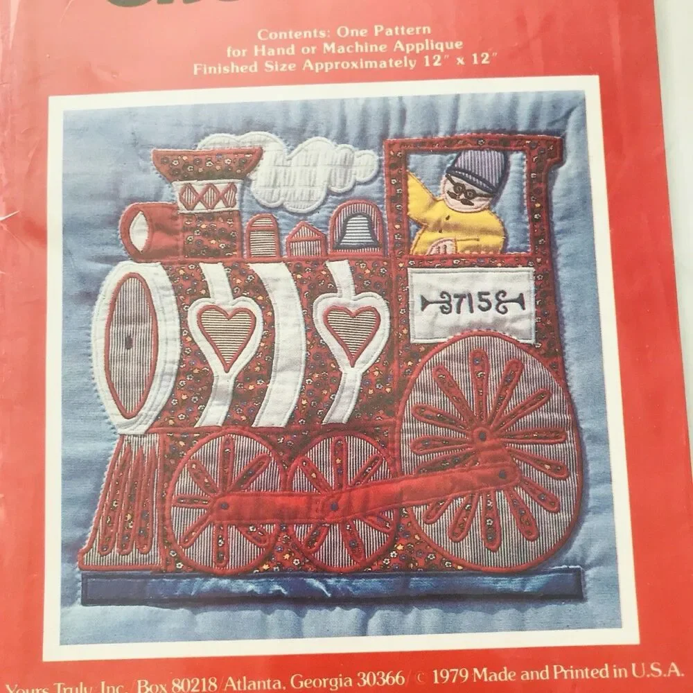 Yours Truly Chattanooga Choo-Choo Applique Quilt Sewing Pattern Love Heart 1979